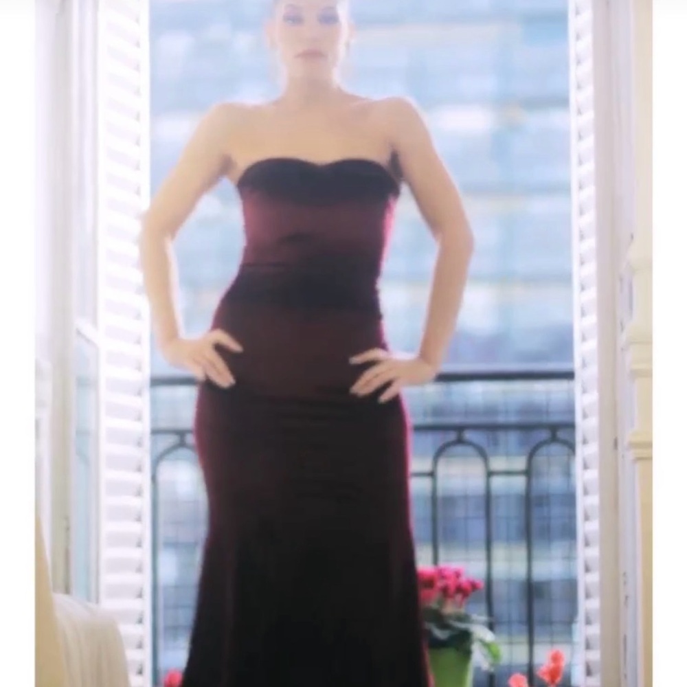 Roxana Argentina tango Maroon Dress